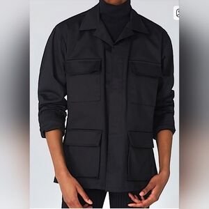 Uncle Studios Unisex Black Utility Cargo Jacket Mens Small Minamalist Luxury